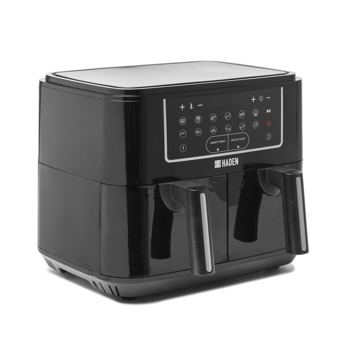 Haden Dual Air Fryer Easy To Use Smart Finish Technology 9l